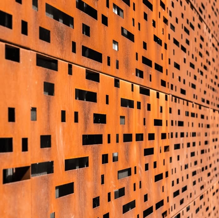 Example de motif en acier Corten