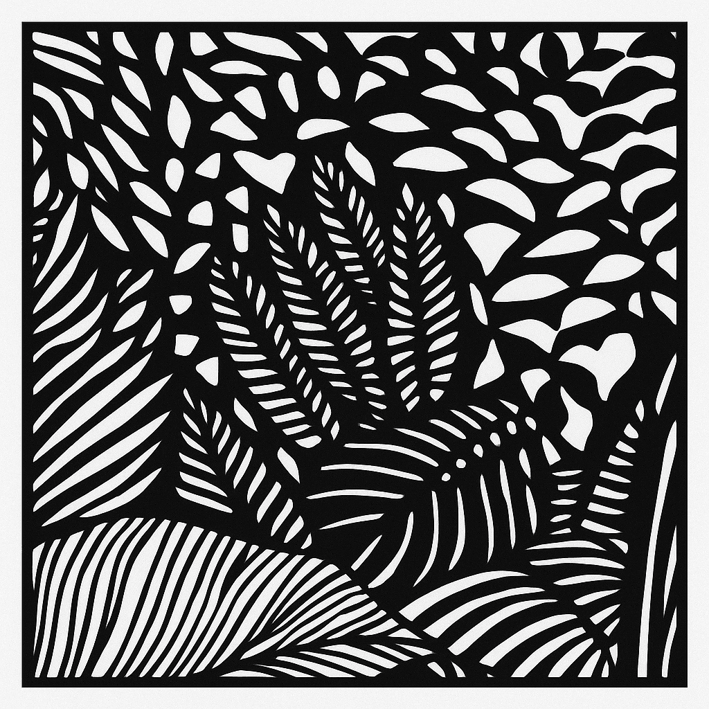 Motif tôle perforée fleurale